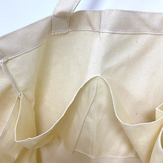 Light Plain Canvas Grocery Bag with Multiple Pockets