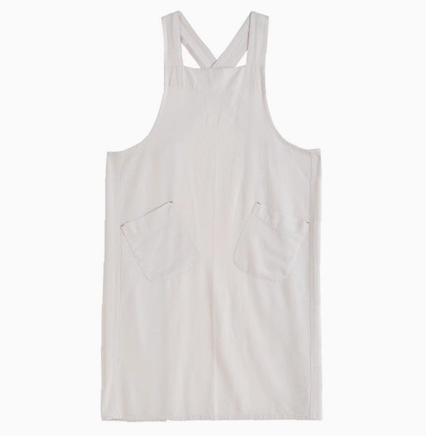 Light Cotton Linen Apron Cross Back Apron