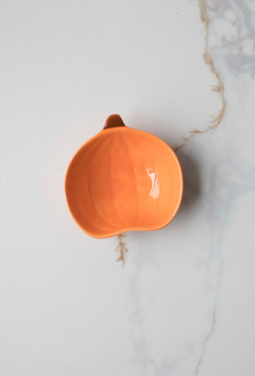 Orange Pumpkin Pinch Bowl