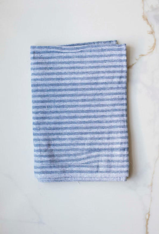 Light Blue Striped Kitchen Towel