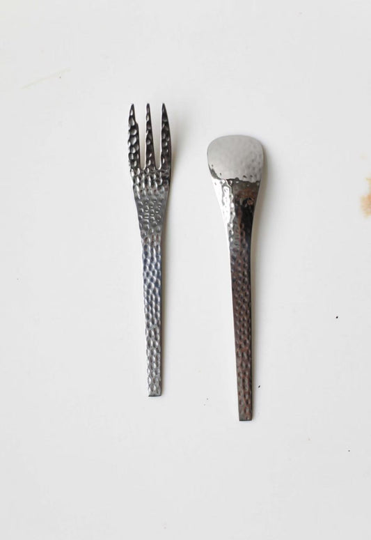 Hammer Dessert Spoon and Fork
