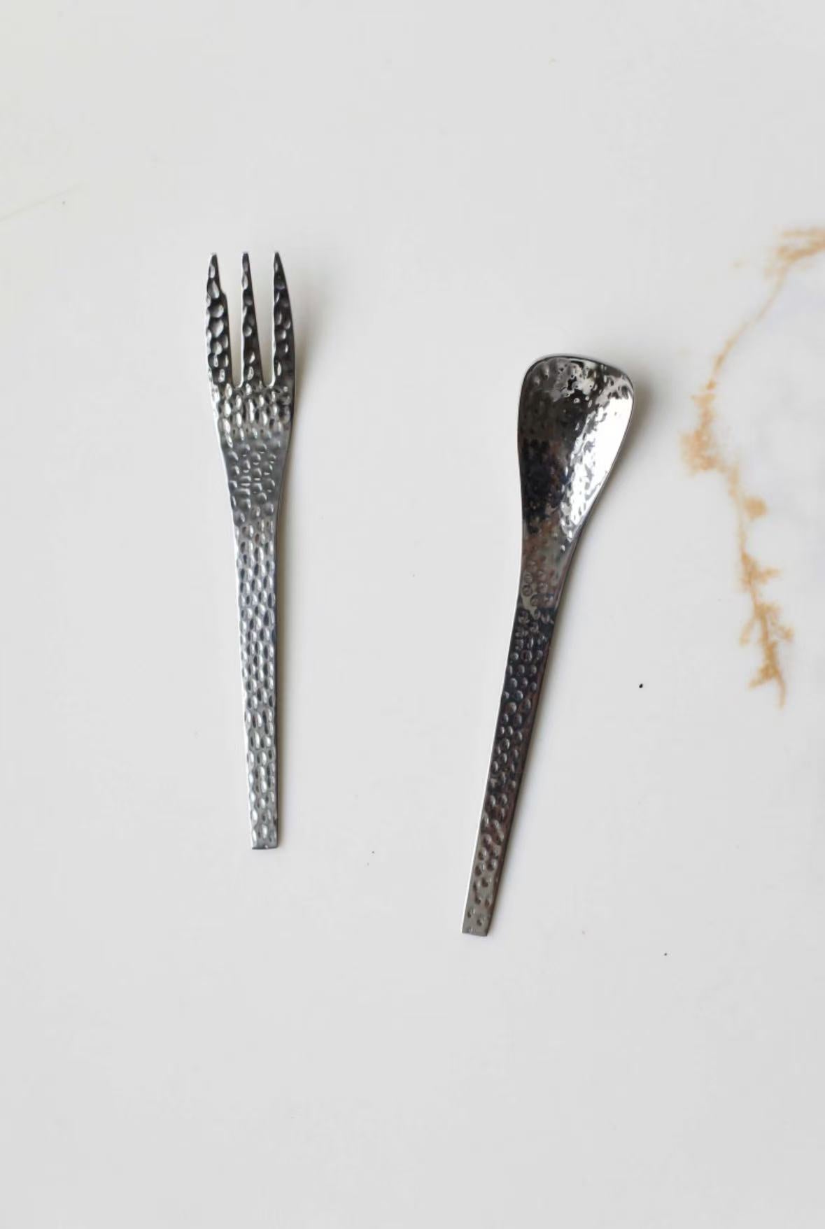 Hammer Dessert Spoon and Fork Set