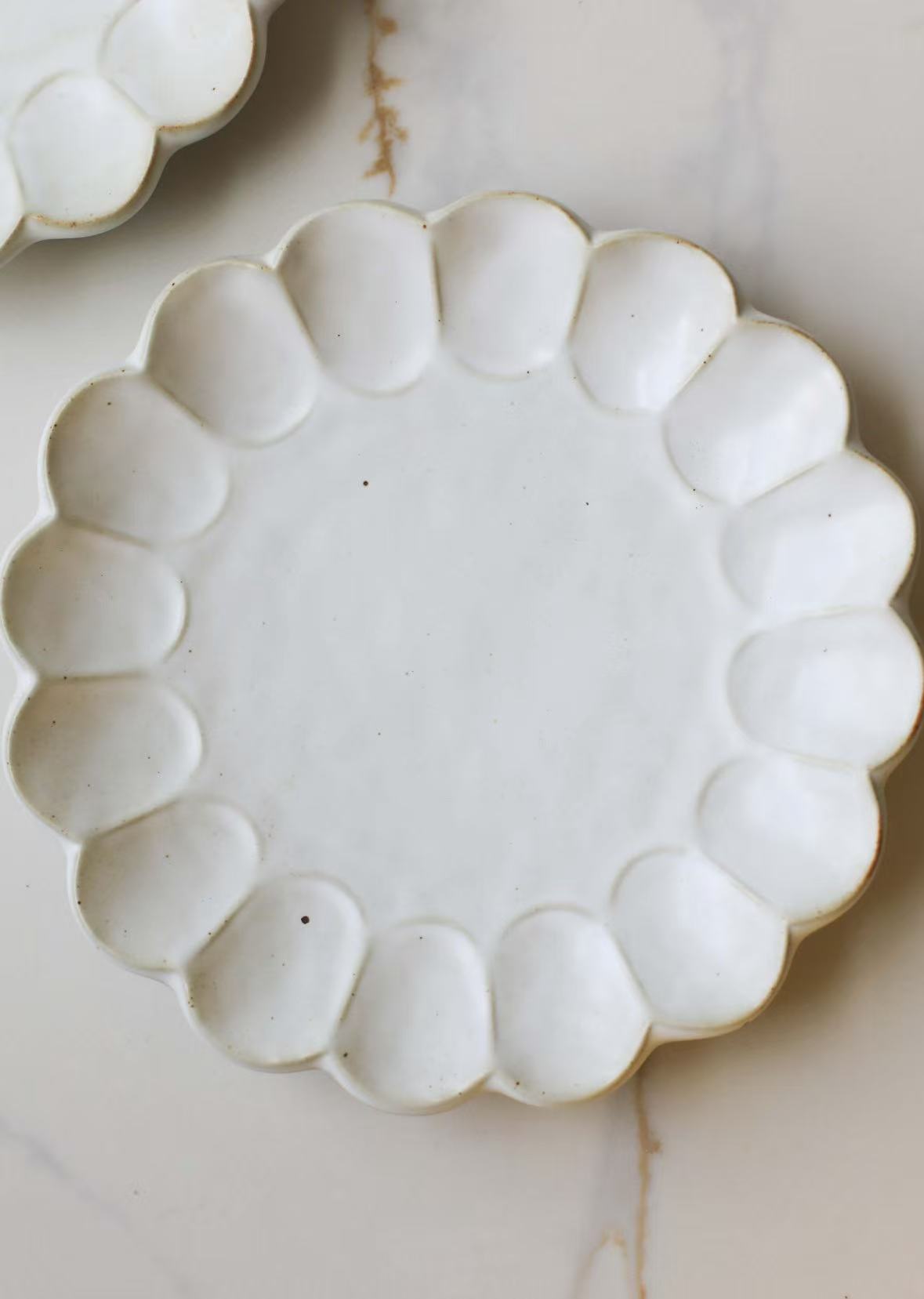 Dinner Plate with Scalloped Rim