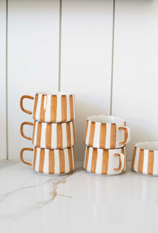 Striped Ceramic Mugs