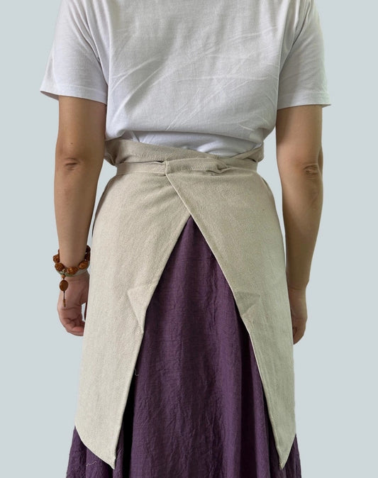 Linen Half Apron with Pockets