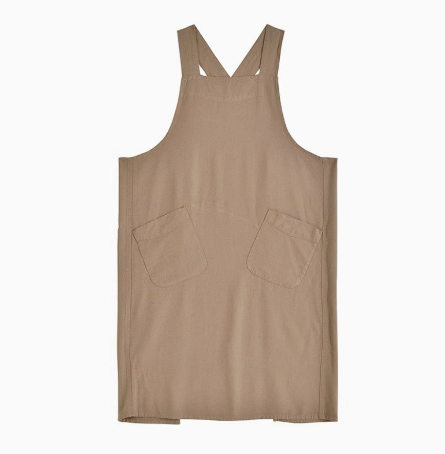 Light Cotton Linen Apron Cross Back Apron