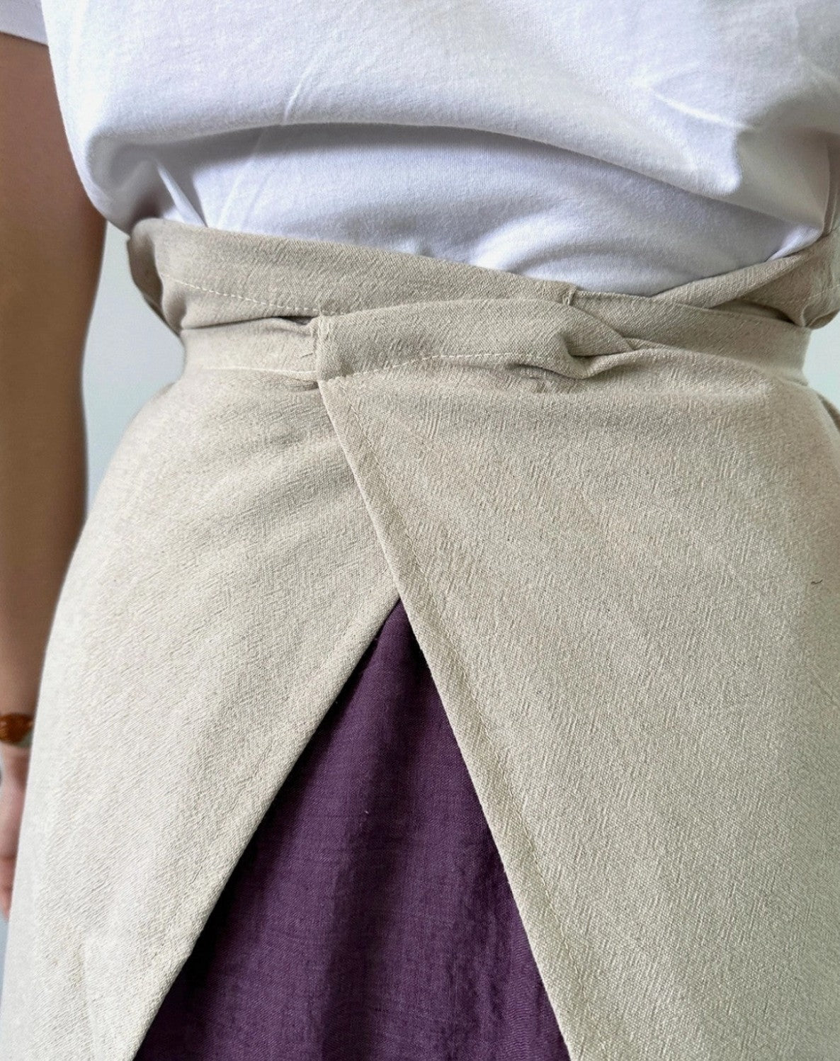 Linen Half Apron with Pockets