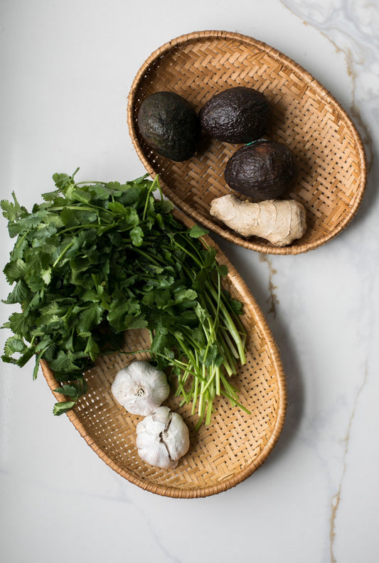 Bamboo Woven Basket Tray
