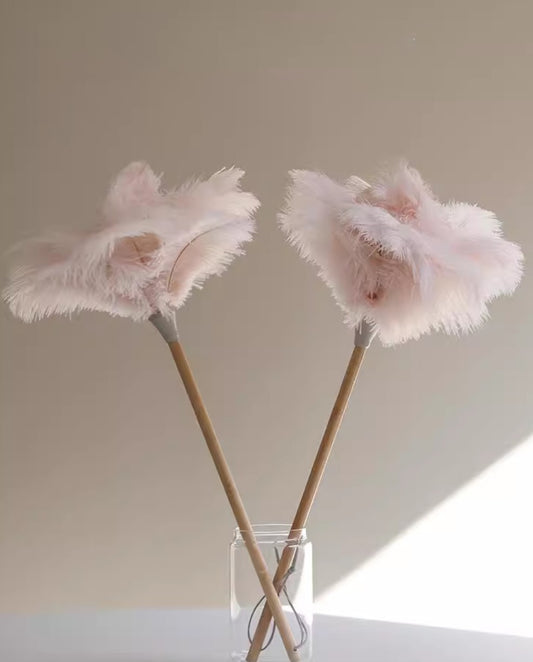 Pink Ostrich Feather Duster