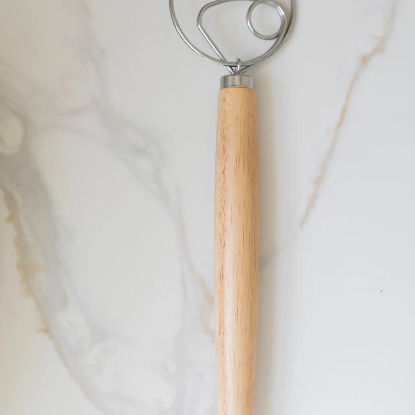 Dough Whisk Wooden Handle