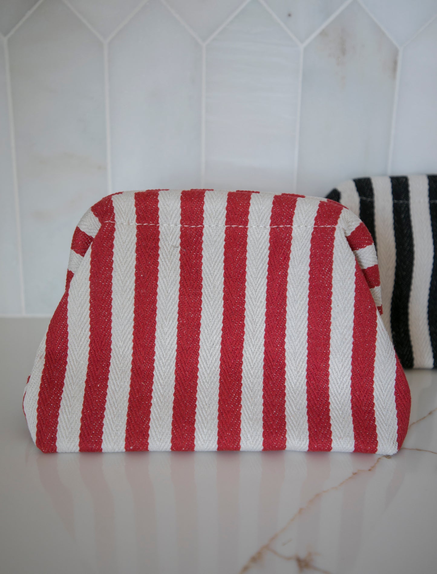 Cute Striped Makeup Pouch