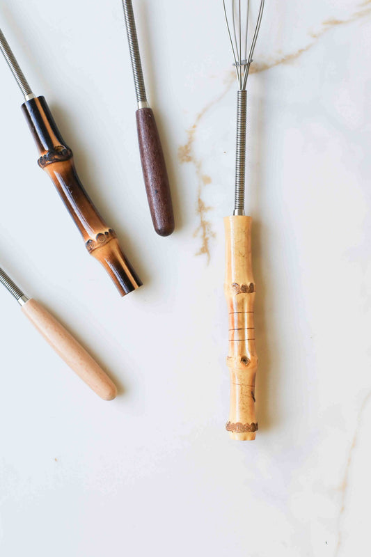 Vintage Mini Whisk with Wood Handle