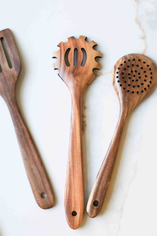 Teak Wood Long Handle Spoon