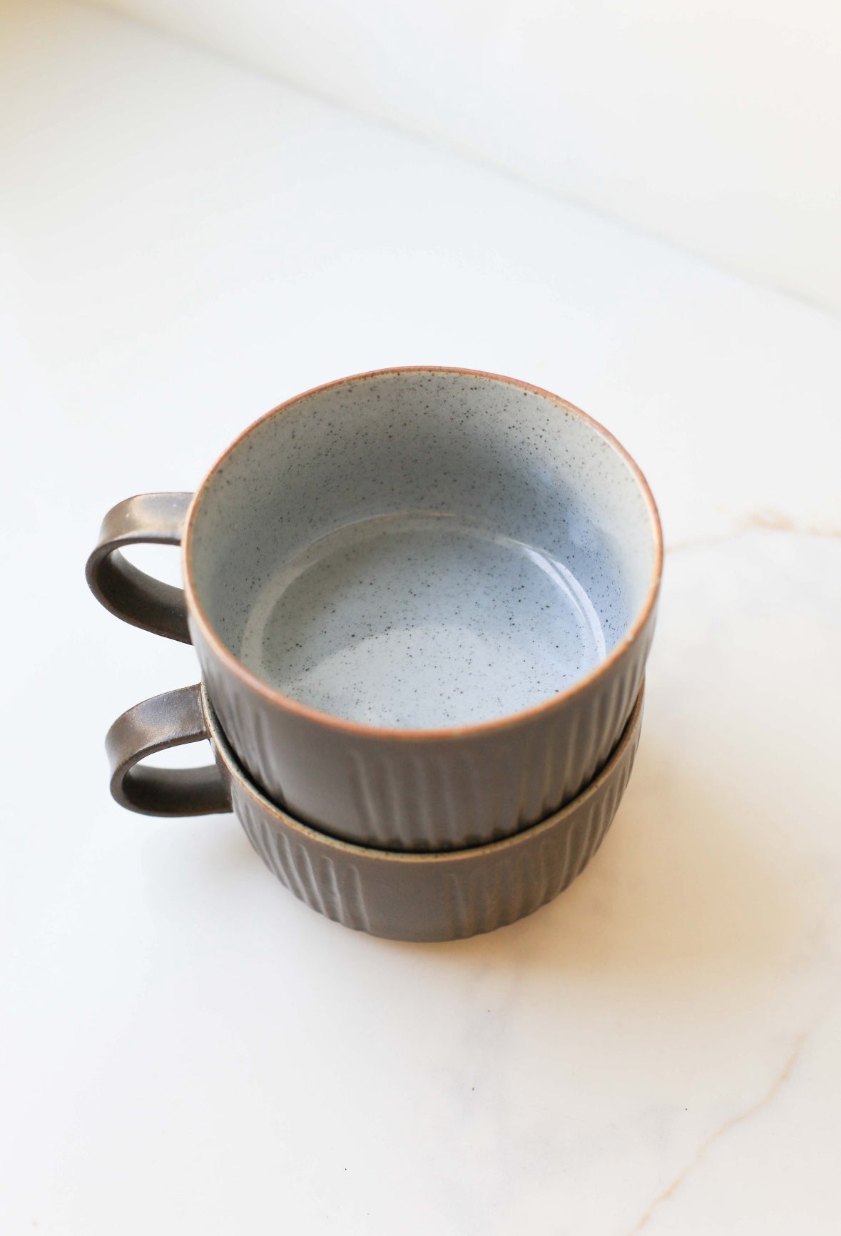 Ribbed Ceramic Coffee Mug