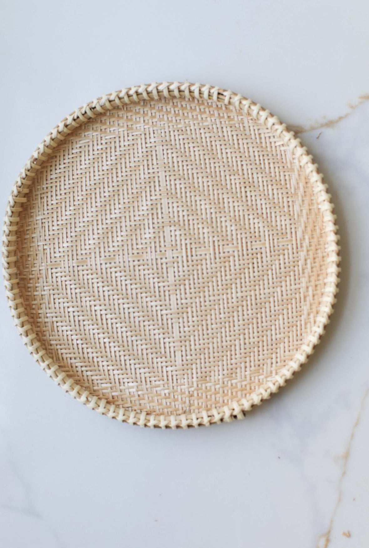 Bamboo Woven Round Tray