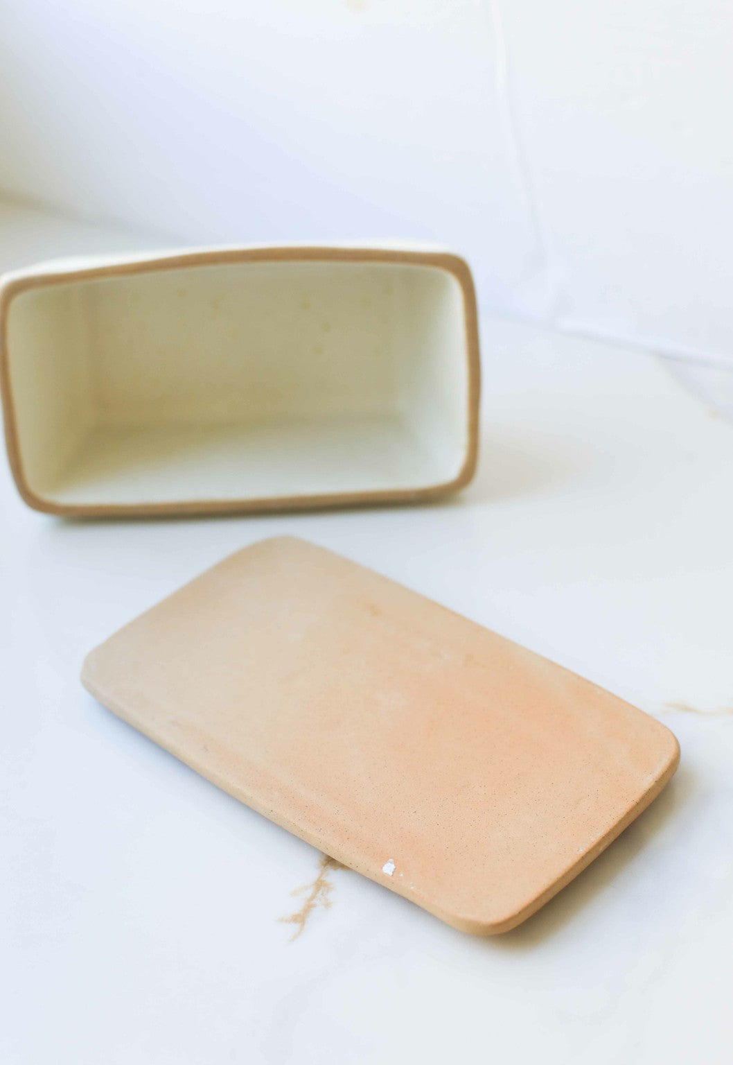 Speckled Butter Dish with Lid