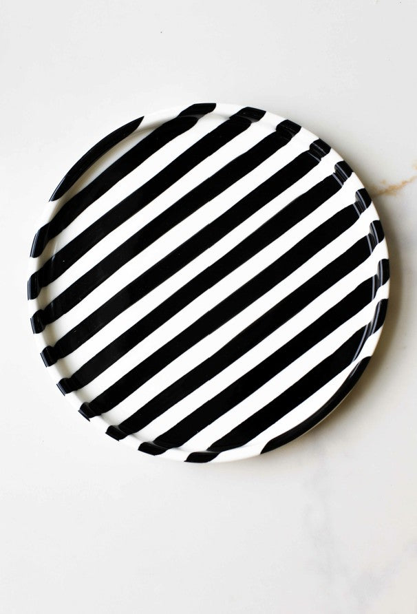 Simple Striped Ceramic Plate
