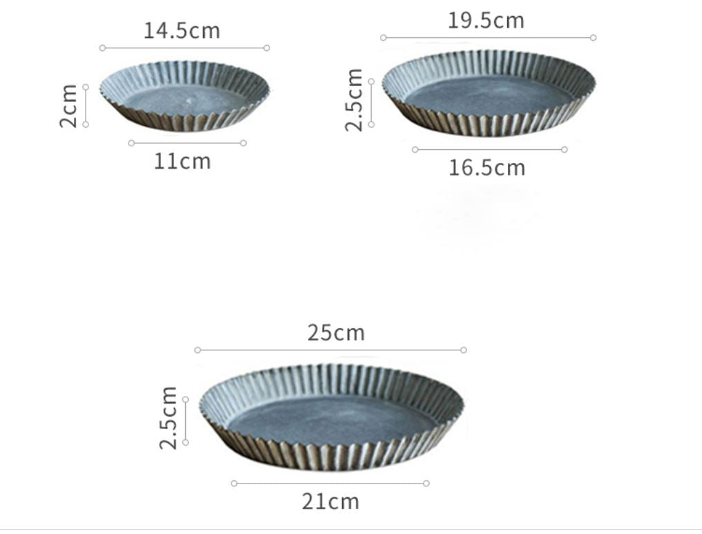 galvanized metal charger plates