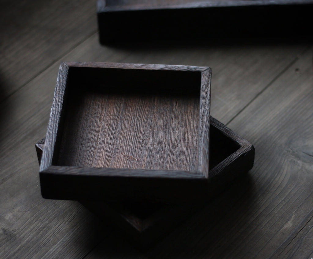Wood Serving Tray with Compartments