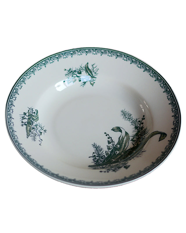 Green Lily Soup Plate