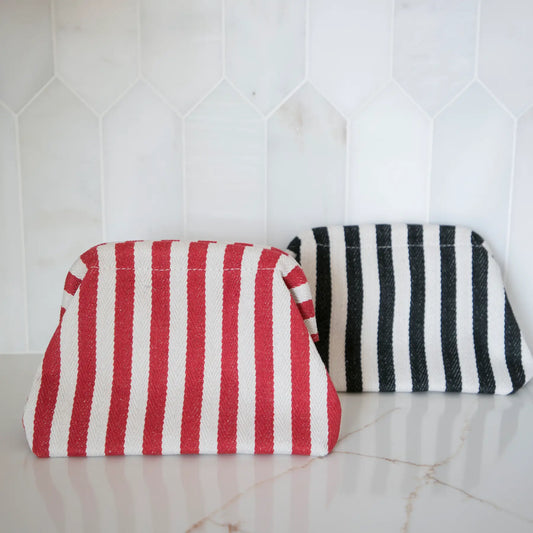 Cute Striped Makeup Pouch