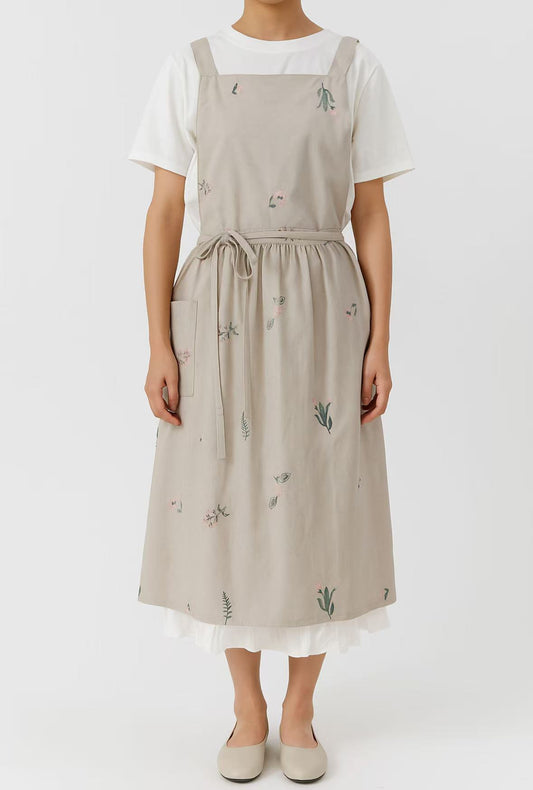 Embroidered Flora Apron