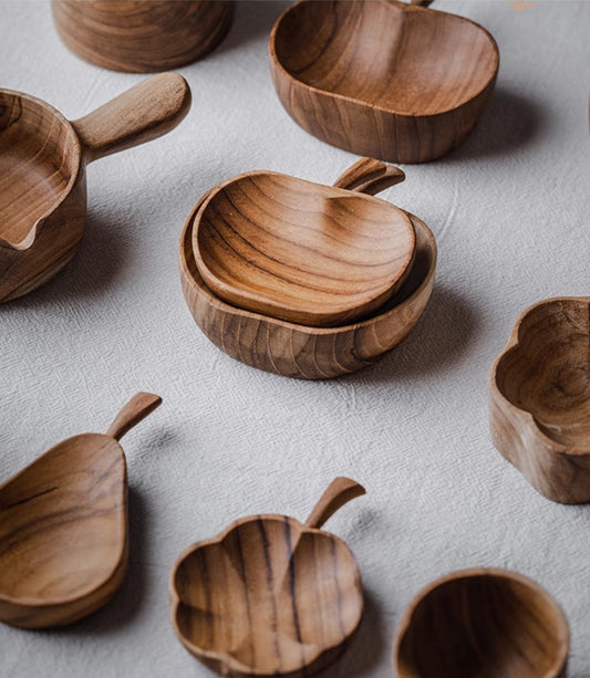 Teak Wood Sauce Dish