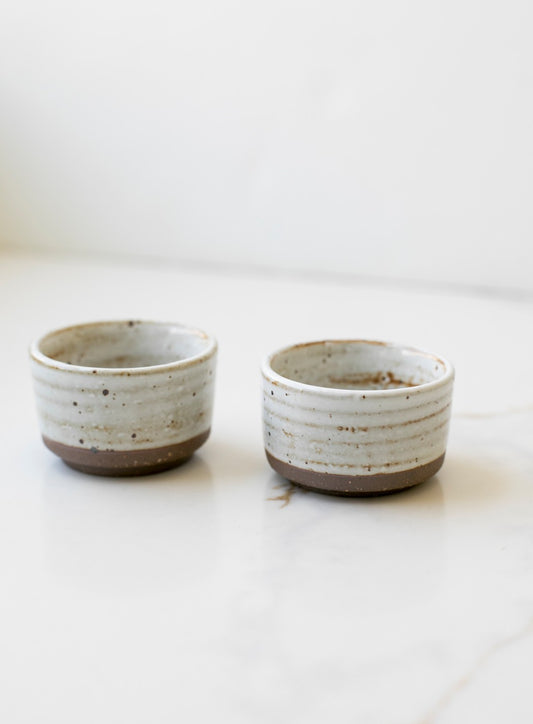 White Speckled Dip Bowl