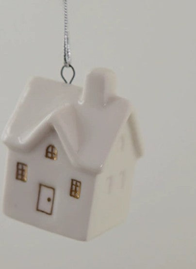 White Ceramic Christmas Ornament