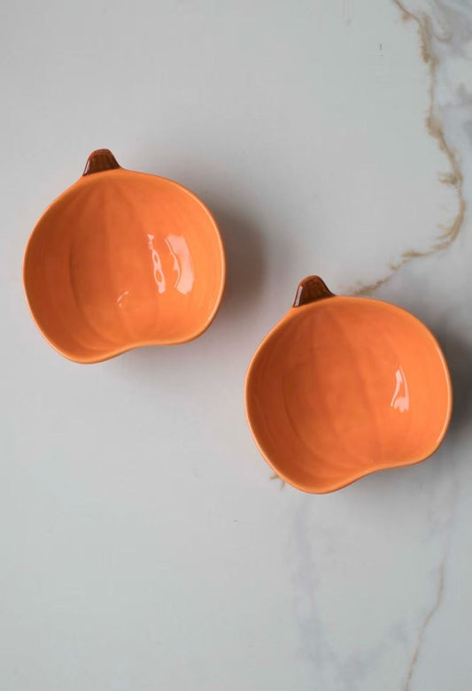Orange Pumpkin Pinch Bowl