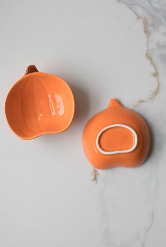 Orange Pumpkin Pinch Bowl
