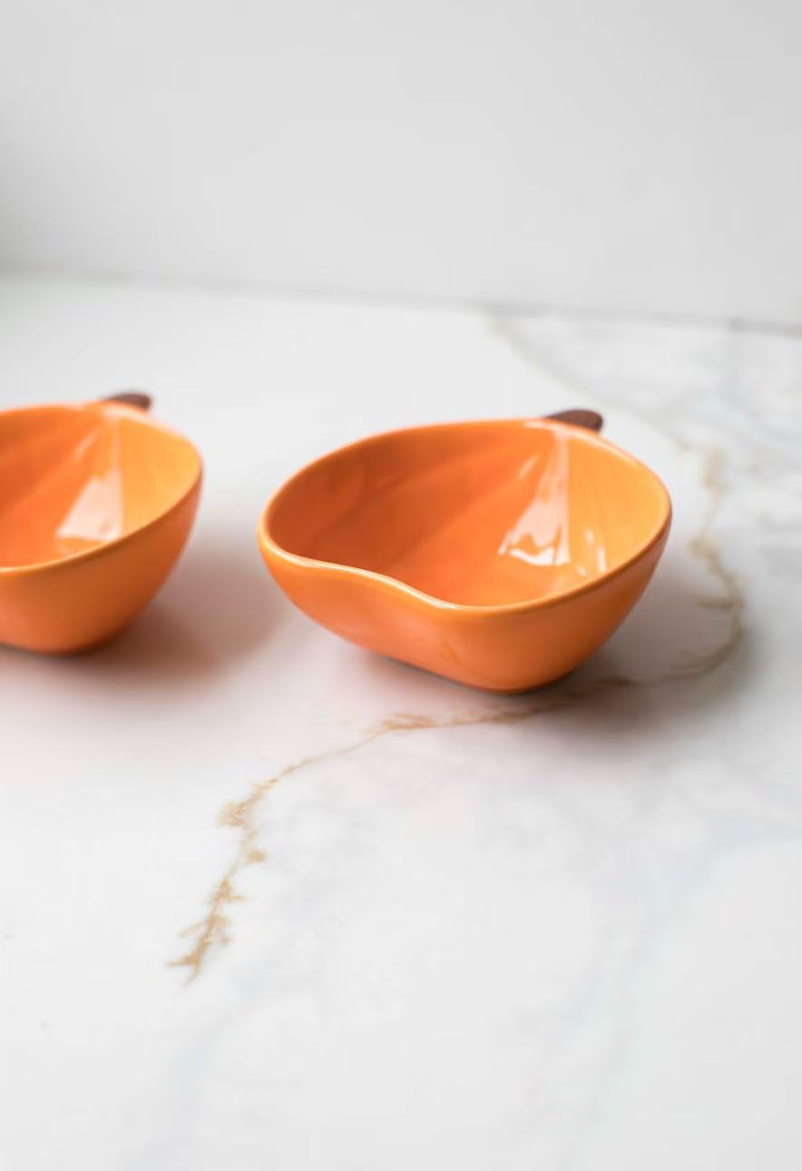 Orange Pumpkin Pinch Bowl