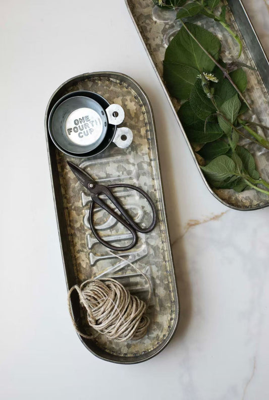 Vintage Farmhouse Oval Tray