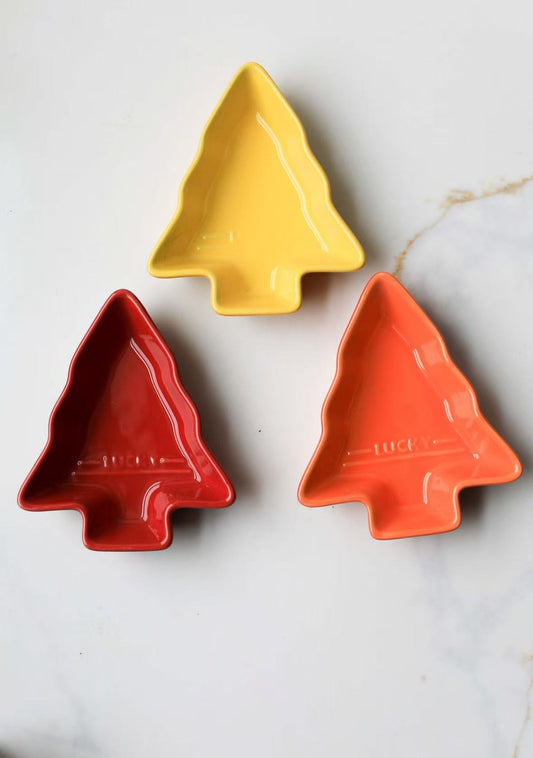 Mini Christmas Tree Candy Nut Dish