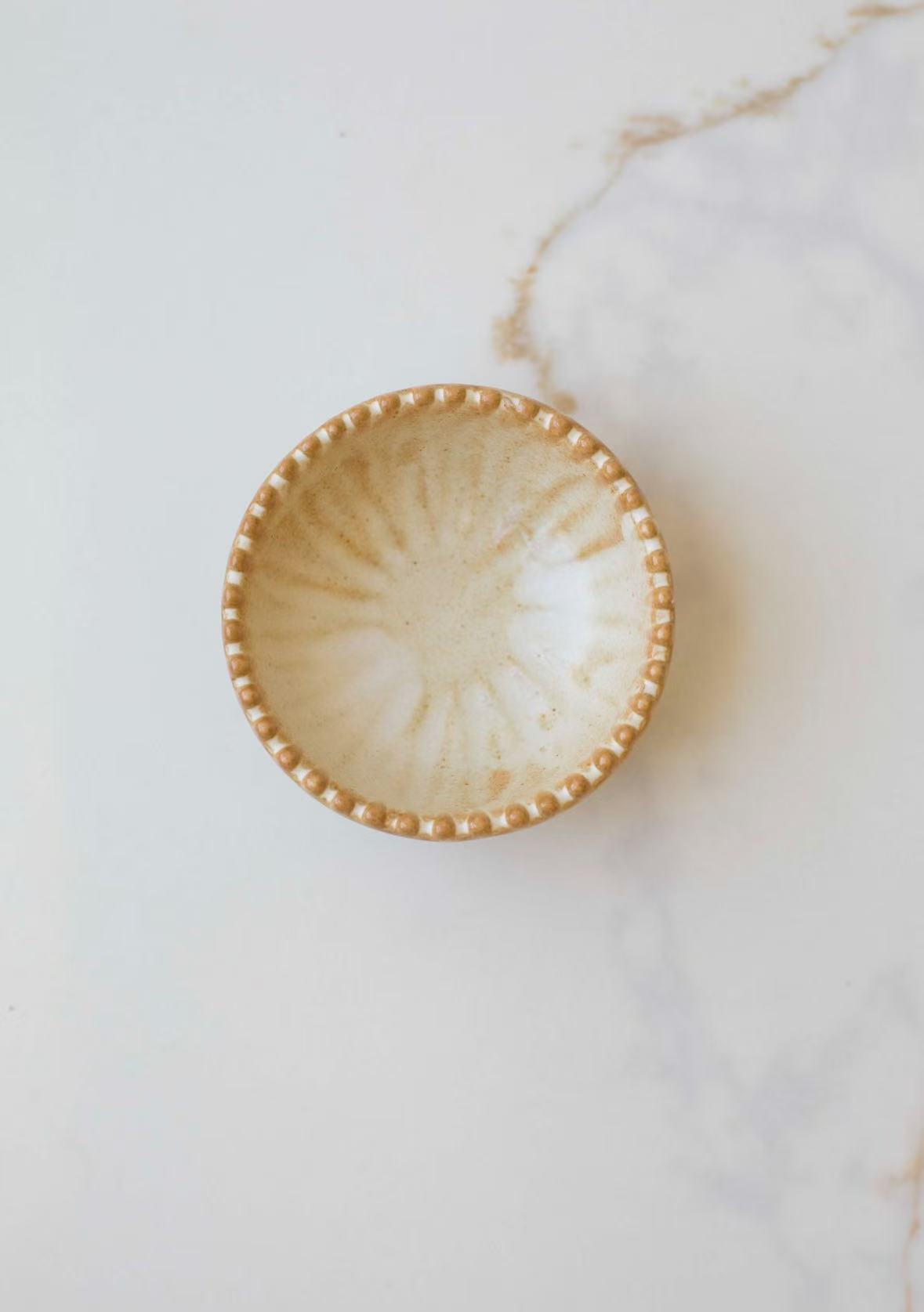 Ruffled Edge Ceramic Pinch Bowls