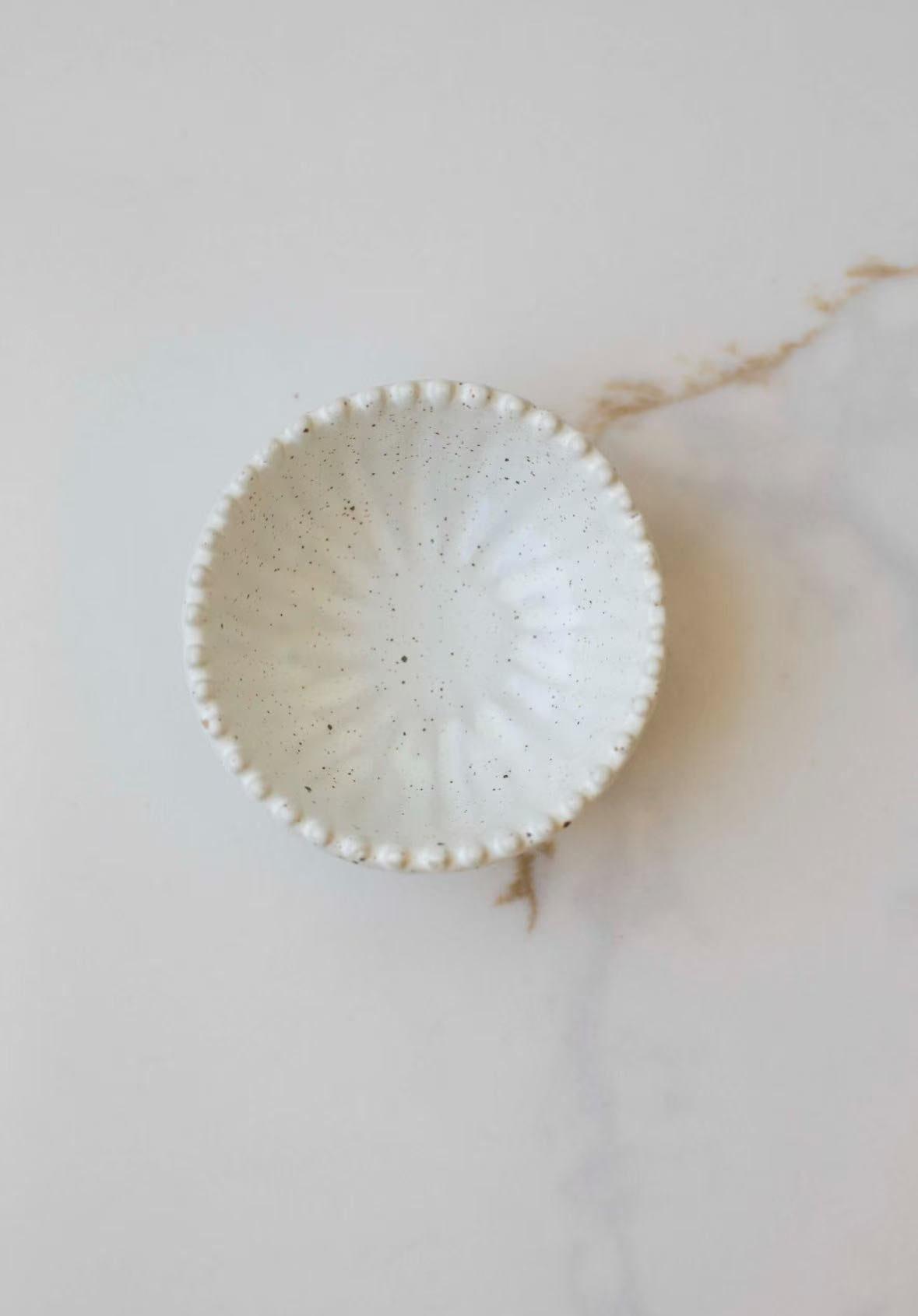 Ruffled Edge Ceramic Pinch Bowls