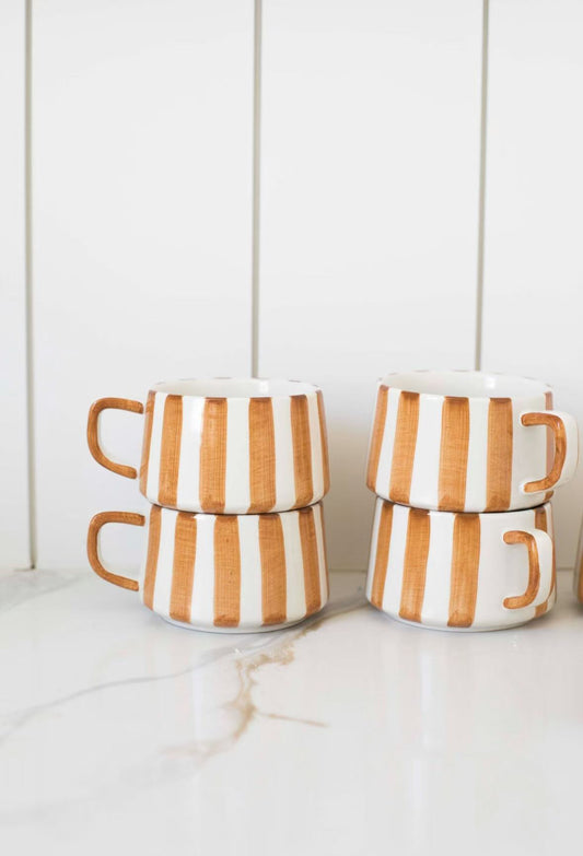 Striped Ceramic Mugs