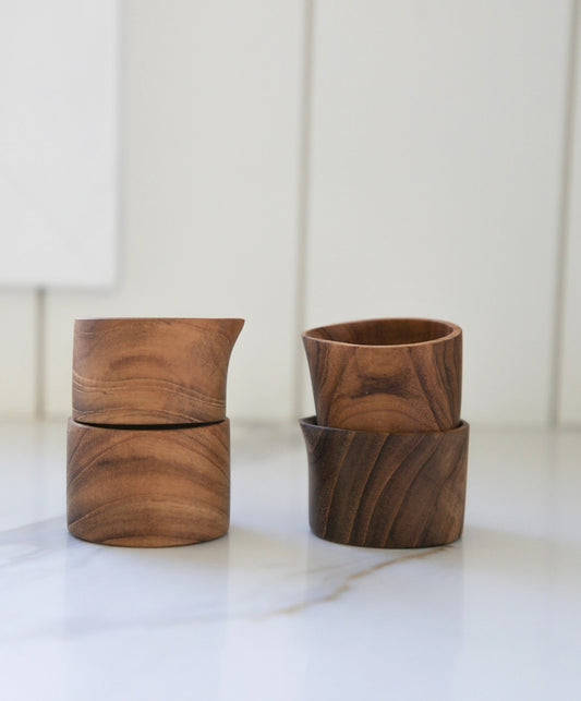 Teak Wood Creamer Pitcher