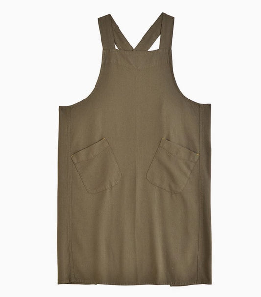 Light Cotton Linen Apron Cross Back Apron