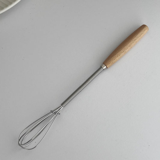 Vintage Mini Whisk with Wood Handle