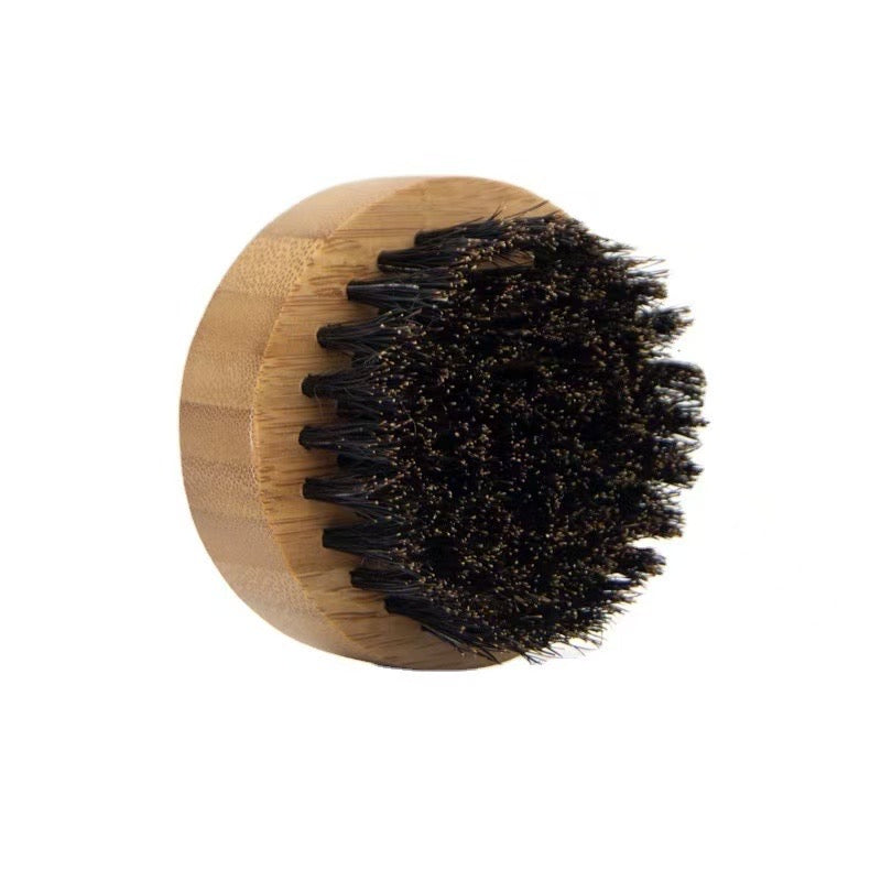 Round Bamboo Beard Brush