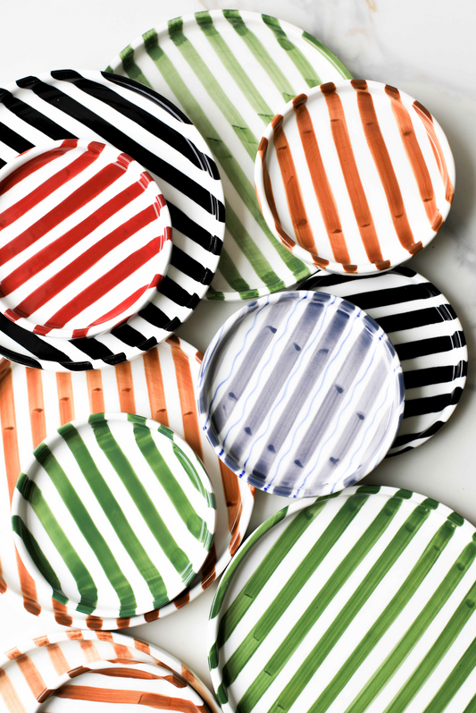Simple Striped Ceramic Plate