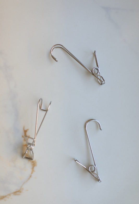 Stainless Steel Kitchen Hook Clips 4 pieces