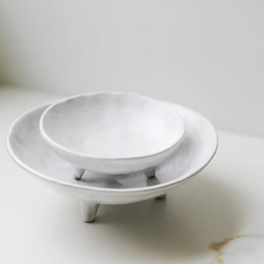 Footed Ceramic Display Bowl