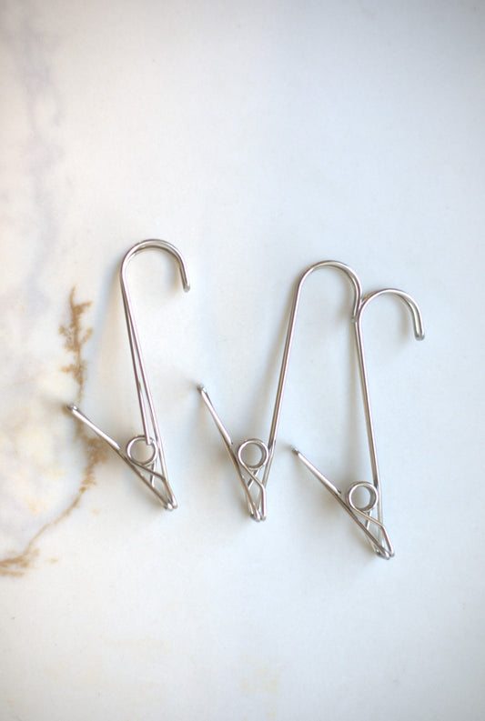 Stainless Steel Kitchen Hook Clips 4 pieces