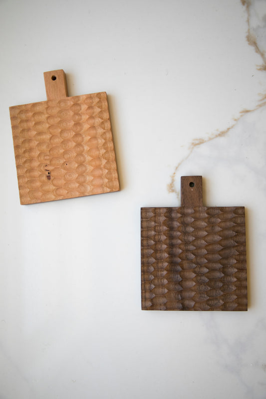 Hand Carved Wood Coaster