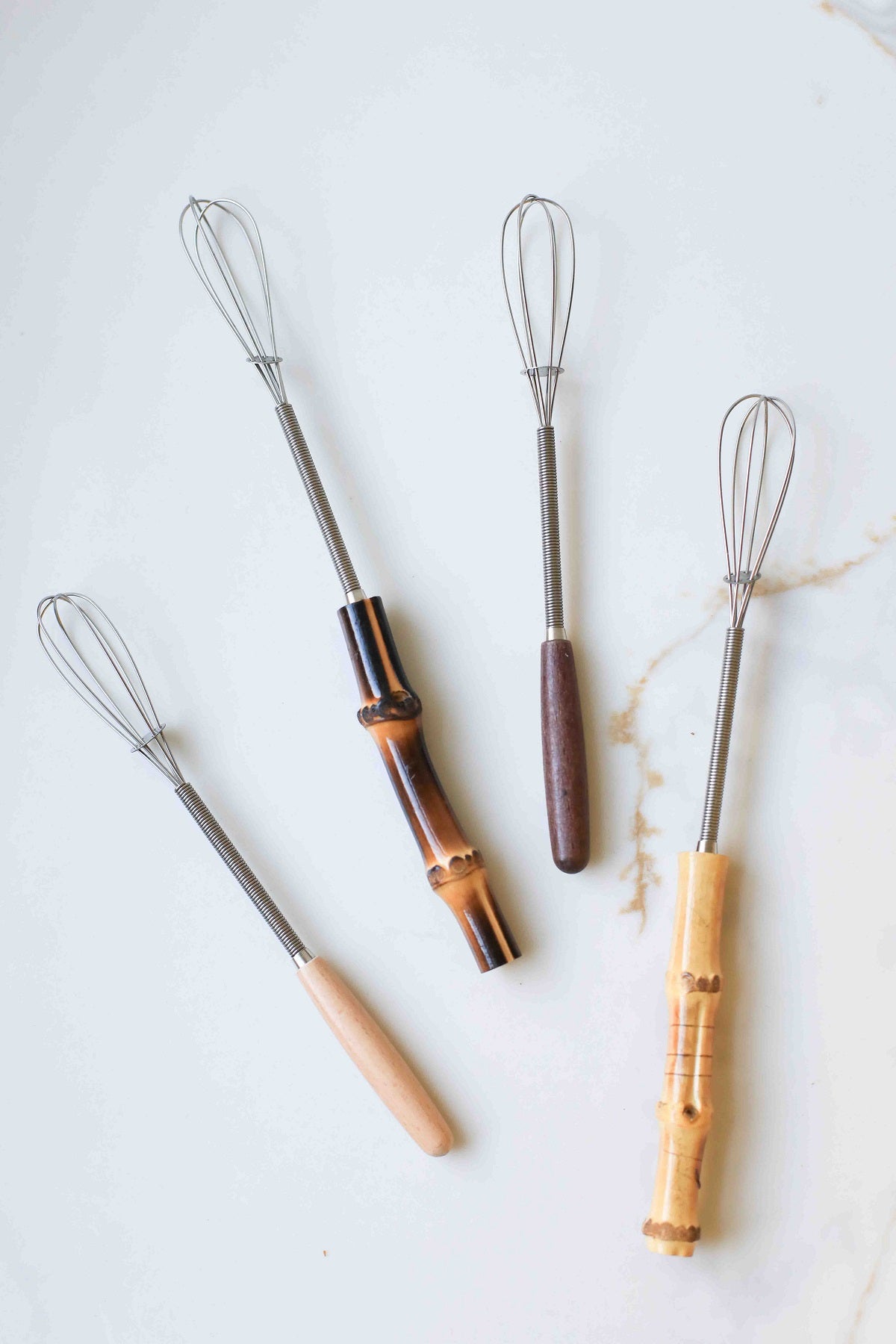 Vintage Mini Whisk with Wood Handle