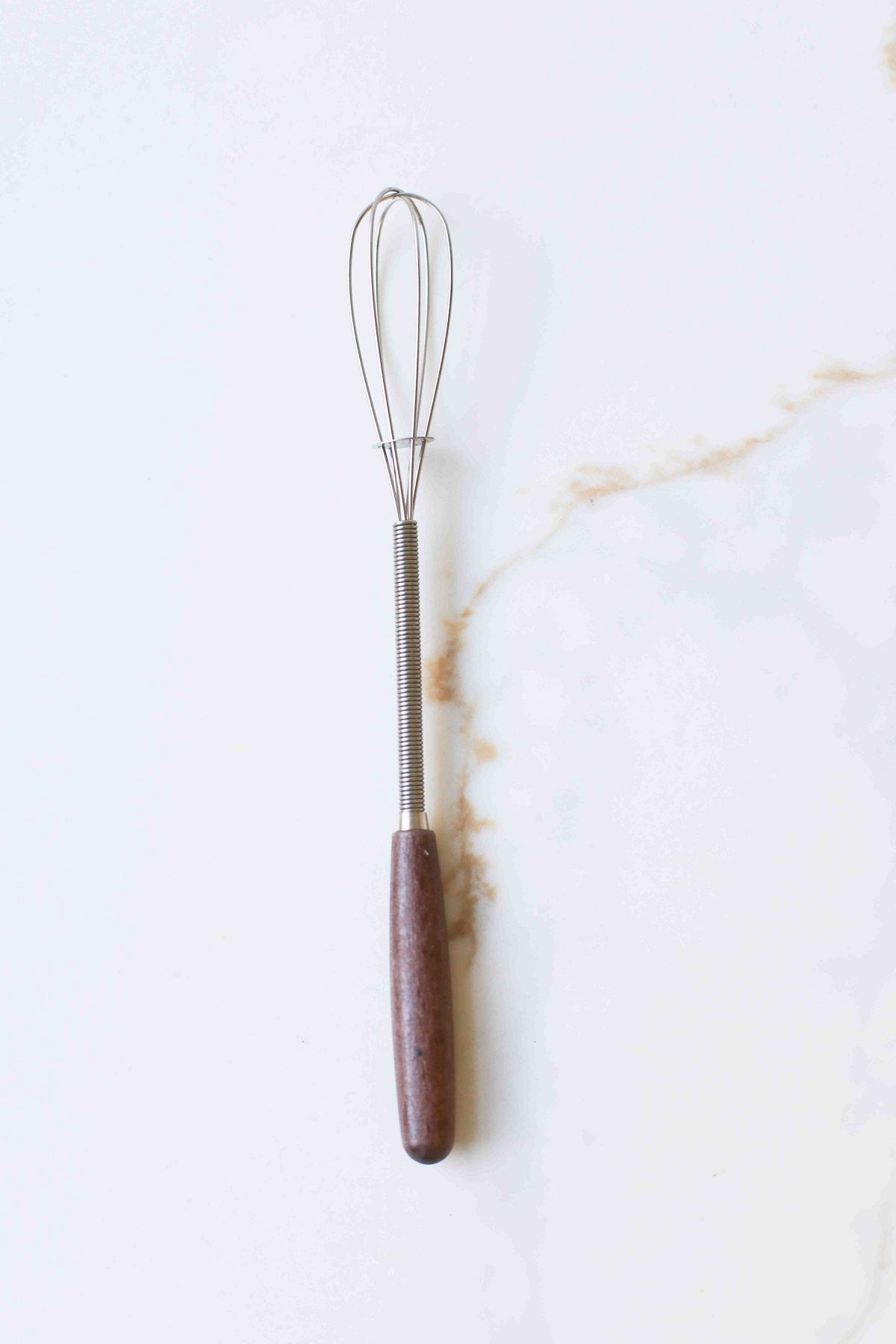 Vintage Mini Whisk with Wood Handle