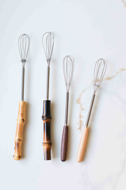 Vintage Mini Whisk with Wood Handle