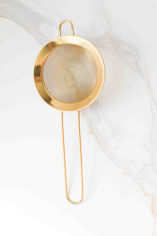 Stainless Steel Gold Mesh Strainer Sifter